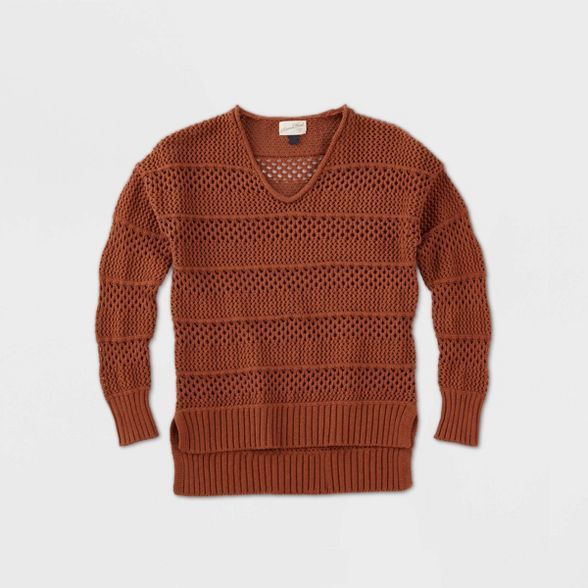 Women's Crewneck Mesh Pullover Sweater - Universal Thread™ | Target