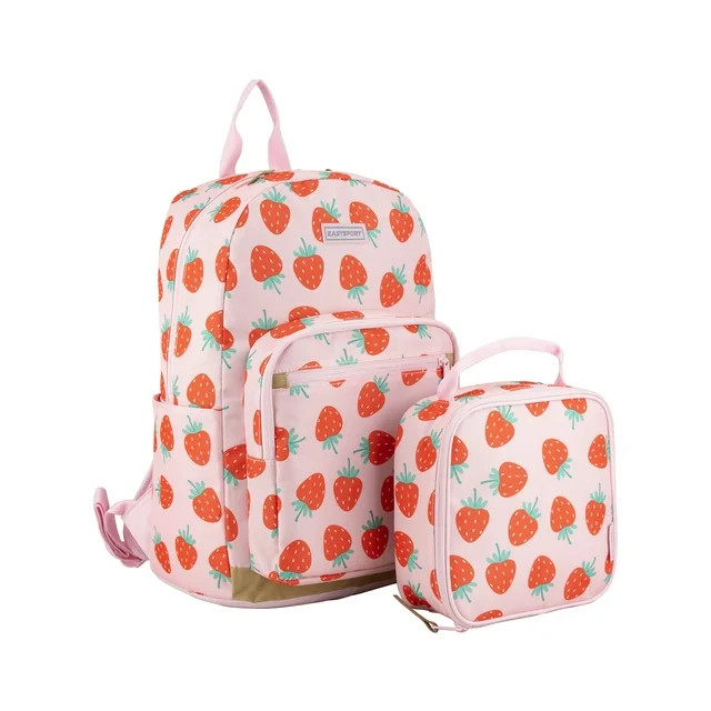 Eastsport Unisex 17" Backpack & Lunch Box 2-Piece Set, Strawberry Dream | Walmart (US)