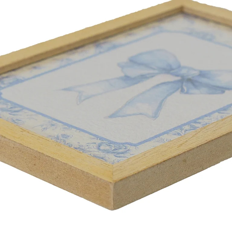 Bow Framed Artwork, Blue, 5" x 7", by My Texas House | Walmart (US)