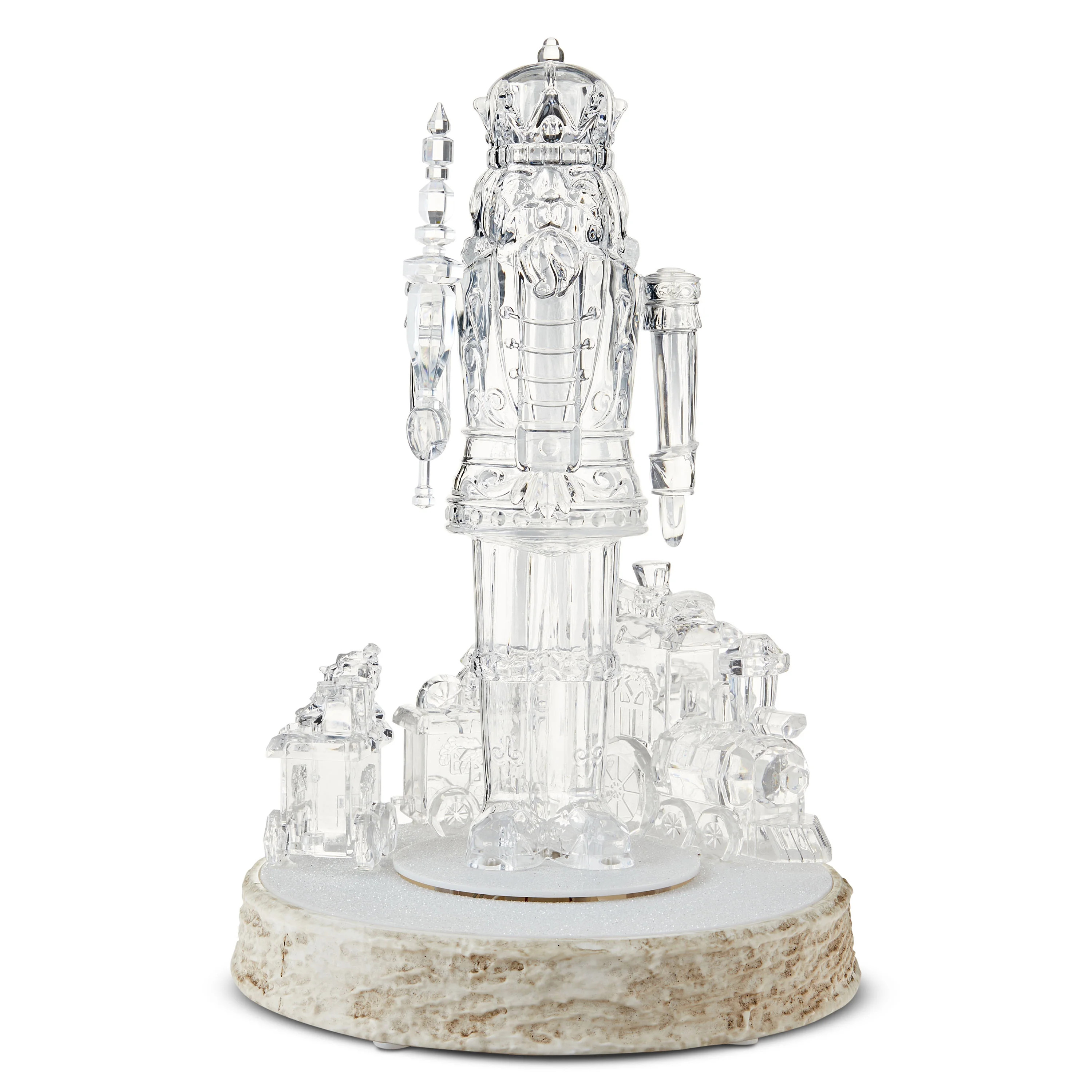 Light-Up Animated Acrylic Nutcracker Figurine Scene, Clear, 13", by Holiday Time - Walmart.com | Walmart (US)