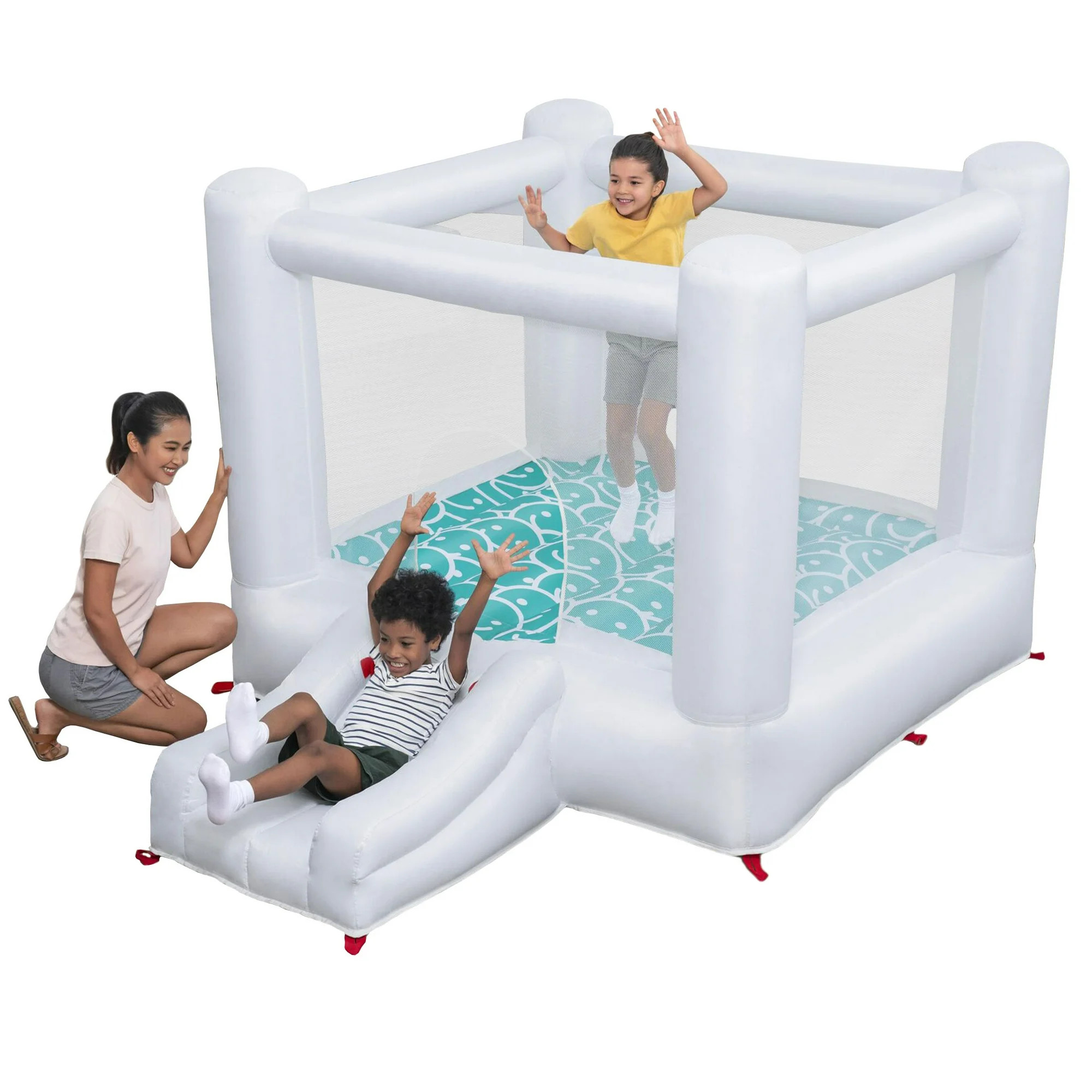 H2OGO! Jump & Joy Kids White Bounce House with Slide and Blower, Indoor/Outdoor, Ages 3+ | Walmart (US)