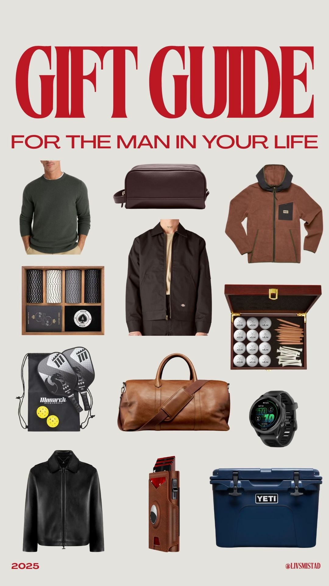 The VERY requested gift guide for boyfriends and husbands! Aka the man in you life ❤️🎄

Gift guide, holiday gift guide, Christmas gift guide, Gifts for him
Holiday gift guide
Christmas gift guide
Holiday gift guide for him
Christmas gift guide for him
Holiday gift guide for boyfriends
Holiday gift guide for husbands
Christmas gift guide for boyfriends
Christmas gift guide for husbands 
Gifts for your boyfriend
Gifts for your husband 
Christmas gifts for him 
What to buy your husband for Christmas 
What to buy your boyfriend for Christmas

Leather jacket for men, sweaters for men, quarter zip jacket, Quince sweater, Uniqlo sweater, Howler Bros, howler bros fleece, gifts for camping, gifts for outdoors, cooler, yeti, cooler, poker, set, leather, duffel bag, Leatherology gifts, personalized gifts, monogrammed gifts, wallet for men, cardholder for men, small cooler, personalized golf set, personalized golf balls, pickle ball set, men’s duffel bag, men’s toiletry bag, leather, toiletry, bag, beis luggage, Mark and Graham, Carhart, Dick’s Sporting Goods, Amazon gifts,

#LTKCyberWeek #LTKHoliday #LTKGiftGuide