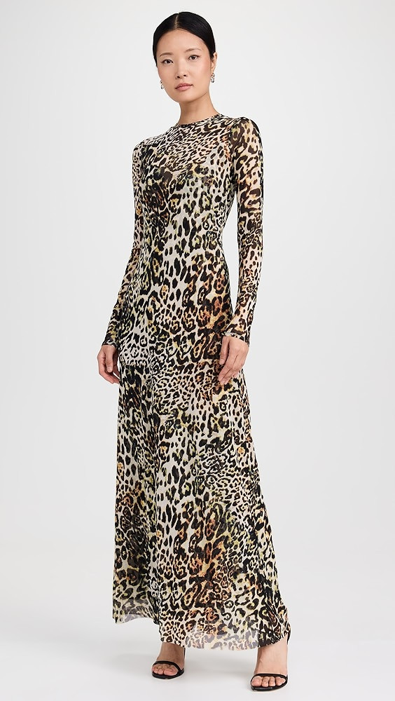 AFRM Paola Crewneck Semi Sheer Dress with Mesh Slip | Shopbop | Shopbop