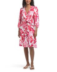 Floral Surplice Midi Dress | TJ Maxx