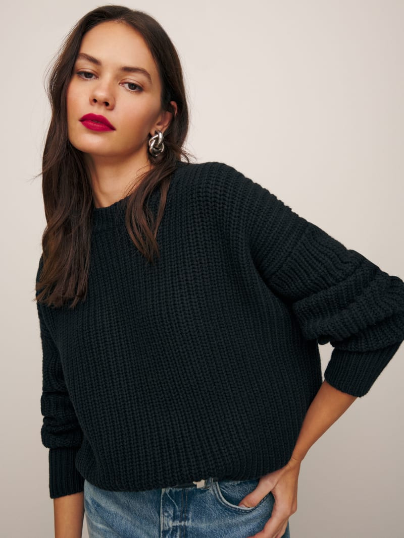 Sam Cotton Cashmere Oversized Crew Sweater | Reformation (Global)