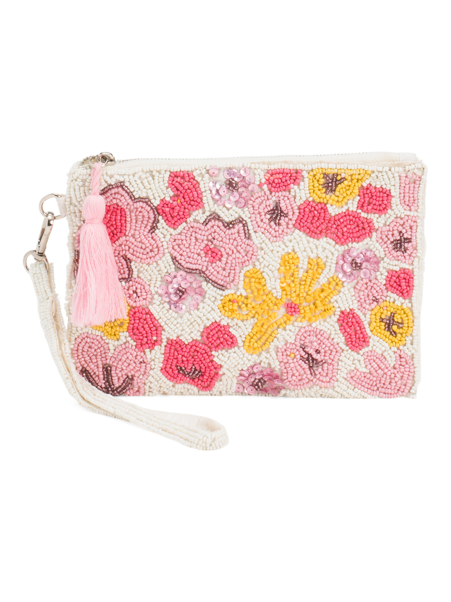 Handmade Bead And Floral Sequin Embellished Convertible Pouch | Handbags | Marshalls | Marshalls
