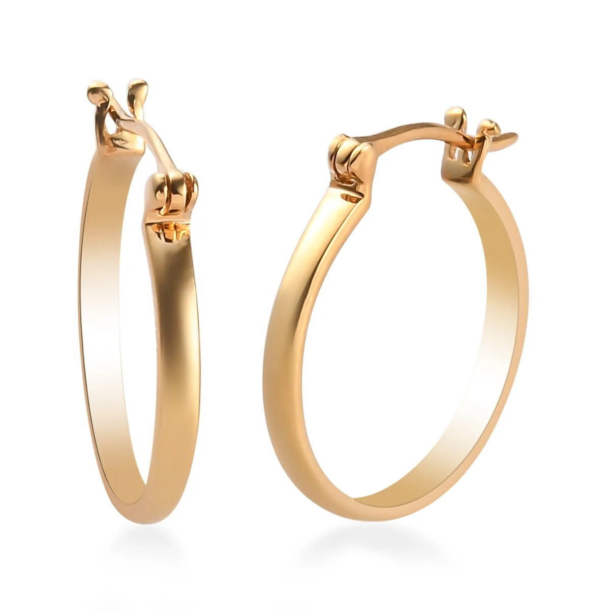 Shop LC Women Hoop Statement Earrings 14K Yellow Gold Plated Sterling Silver | Walmart (US)