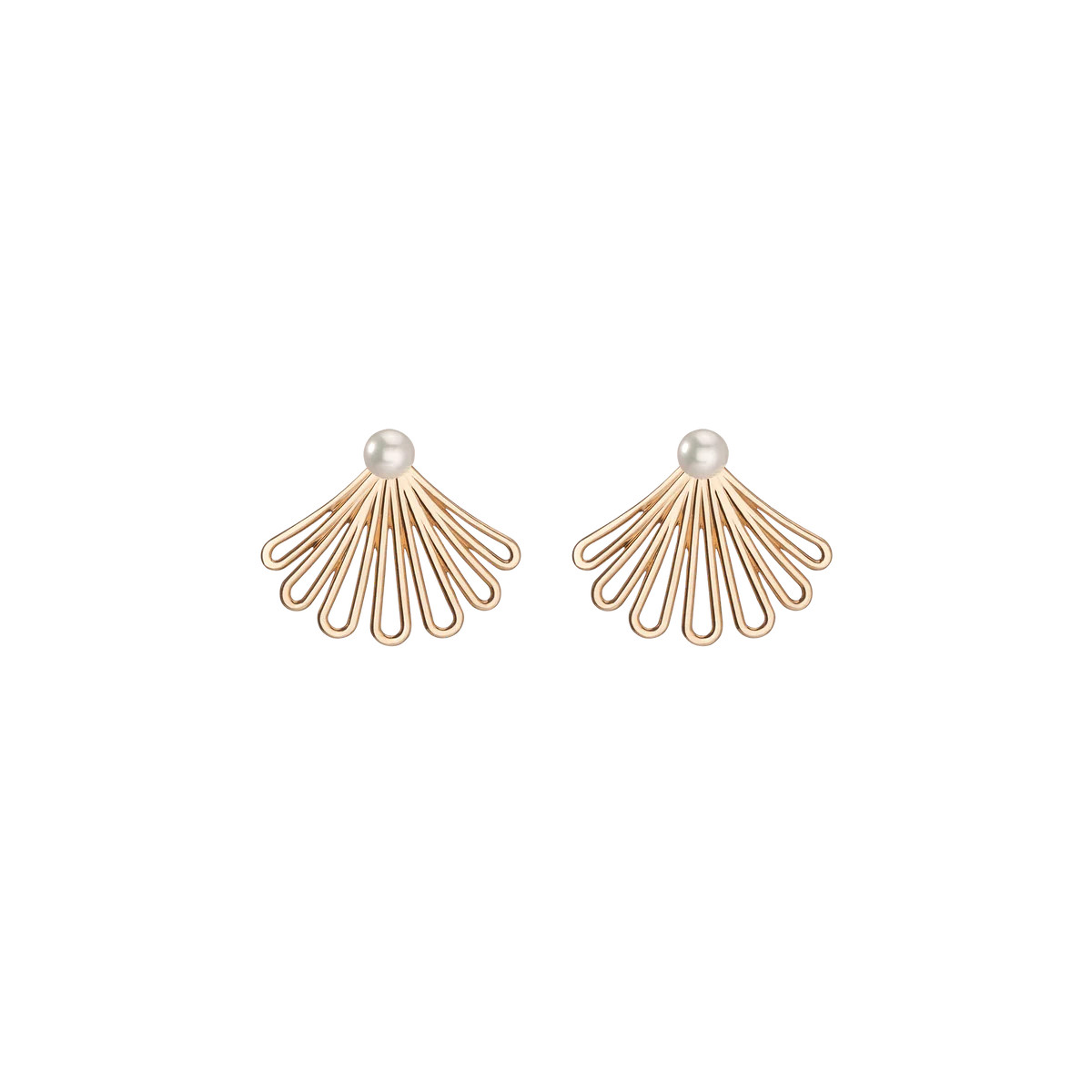 Deco Fan Pearl Earrings | AUrate New York