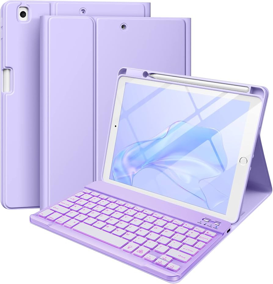 Hamile for iPad 9th Generation Case with Keyboard 10.2 Inch - Backlit Wireless Detachable Folio K... | Amazon (US)