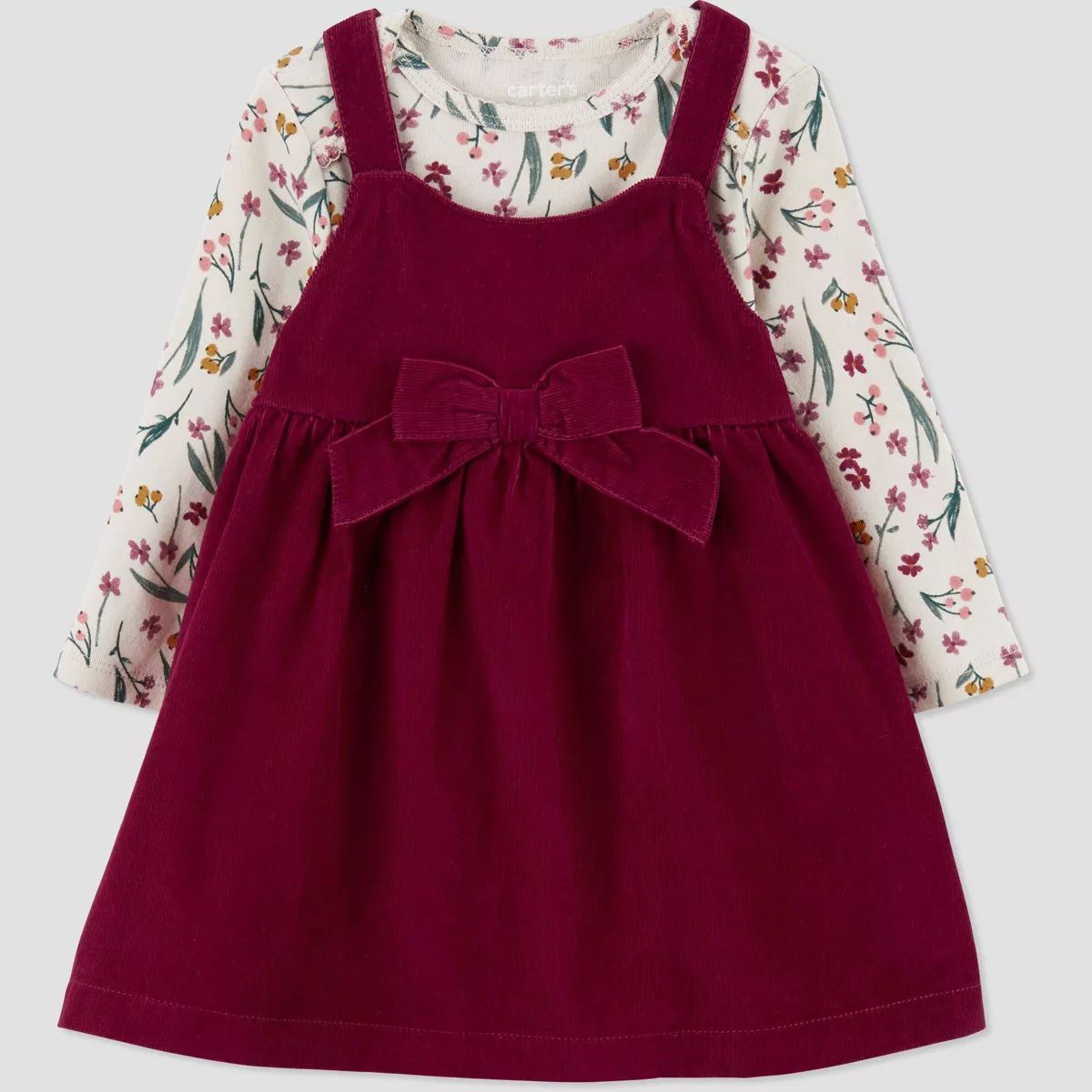 Carter's Just One You®️ Baby Girls' Floral Top & Skirtall Set - Burgundy | Target