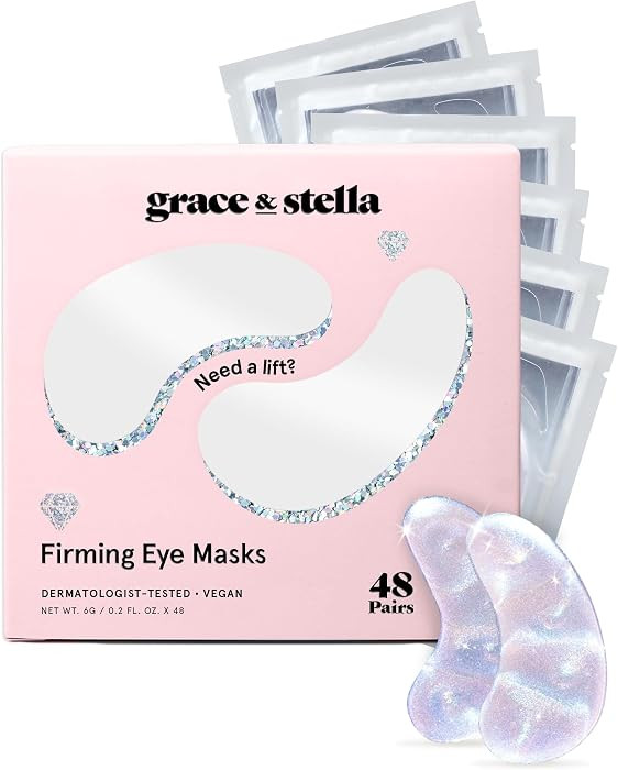 grace & stella Peptide Under Eye Patches with Niacinamide & Rice Extract - Firming Eye Masks for ... | Amazon (US)
