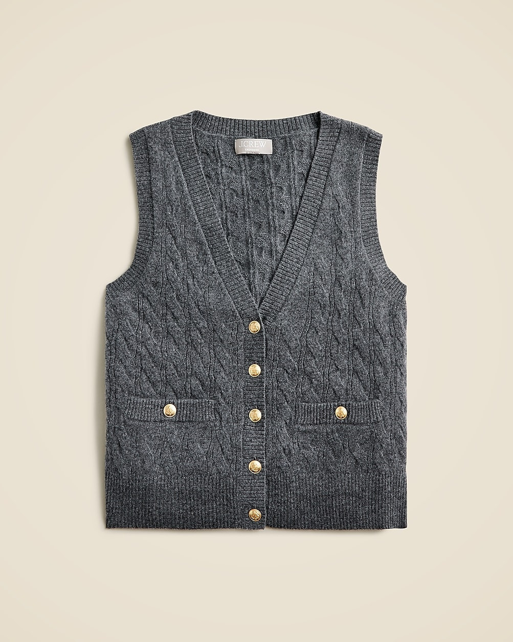Cashmere cable-knit sweater-vest | J. Crew US