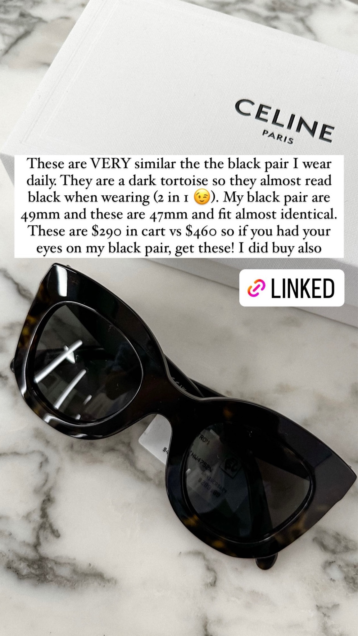 Celine deals 47mm sunglasses