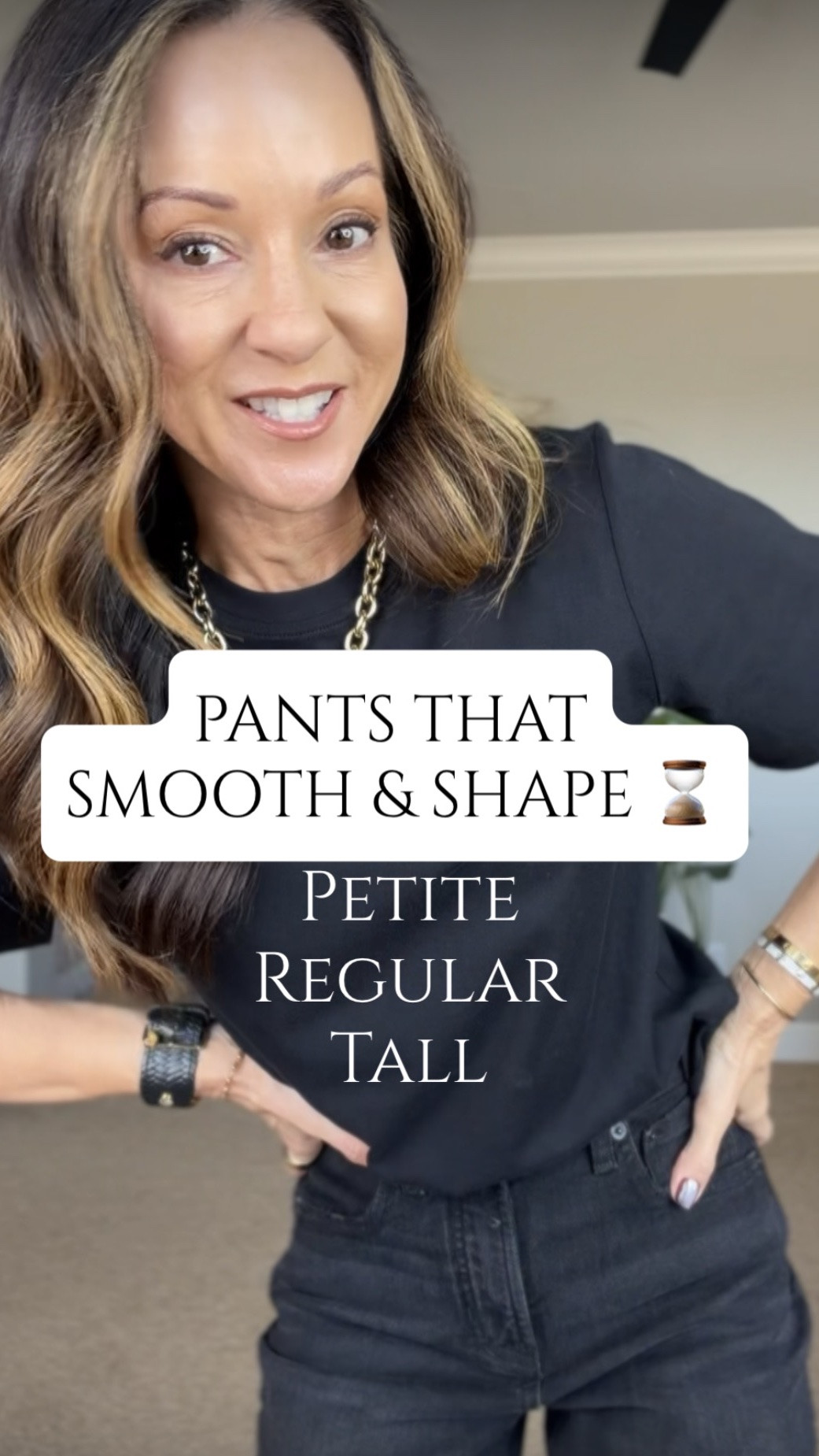 Pants that smooth & shape! 🤎 The built-in tummy control gives a flattering fit, and they come in THREE length options!

💥 Save 10% with code HOLLYFXSPANX for new customers!

For reference: I’m 5’1”, 106 lbs. Wearing XS Petite in both bottoms & XS in both tops. Everything is unaltered.

Tummy control pants, tummy shaping pants, smoothing waistband, flattering pants for women, petite friendly pants, pants for short women, fall outfits, fashion over 50, petite fashion, everyday style
