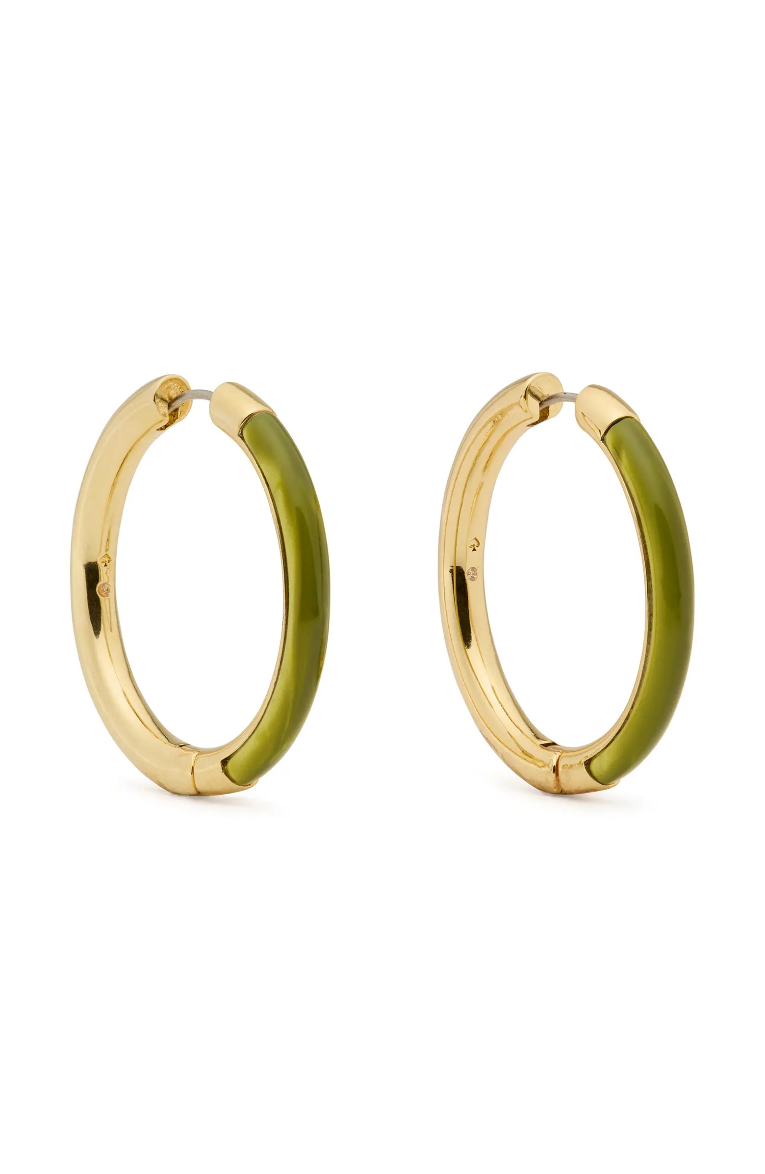 Kate Spade New York interlock hoop earrings | Nordstrom | Nordstrom