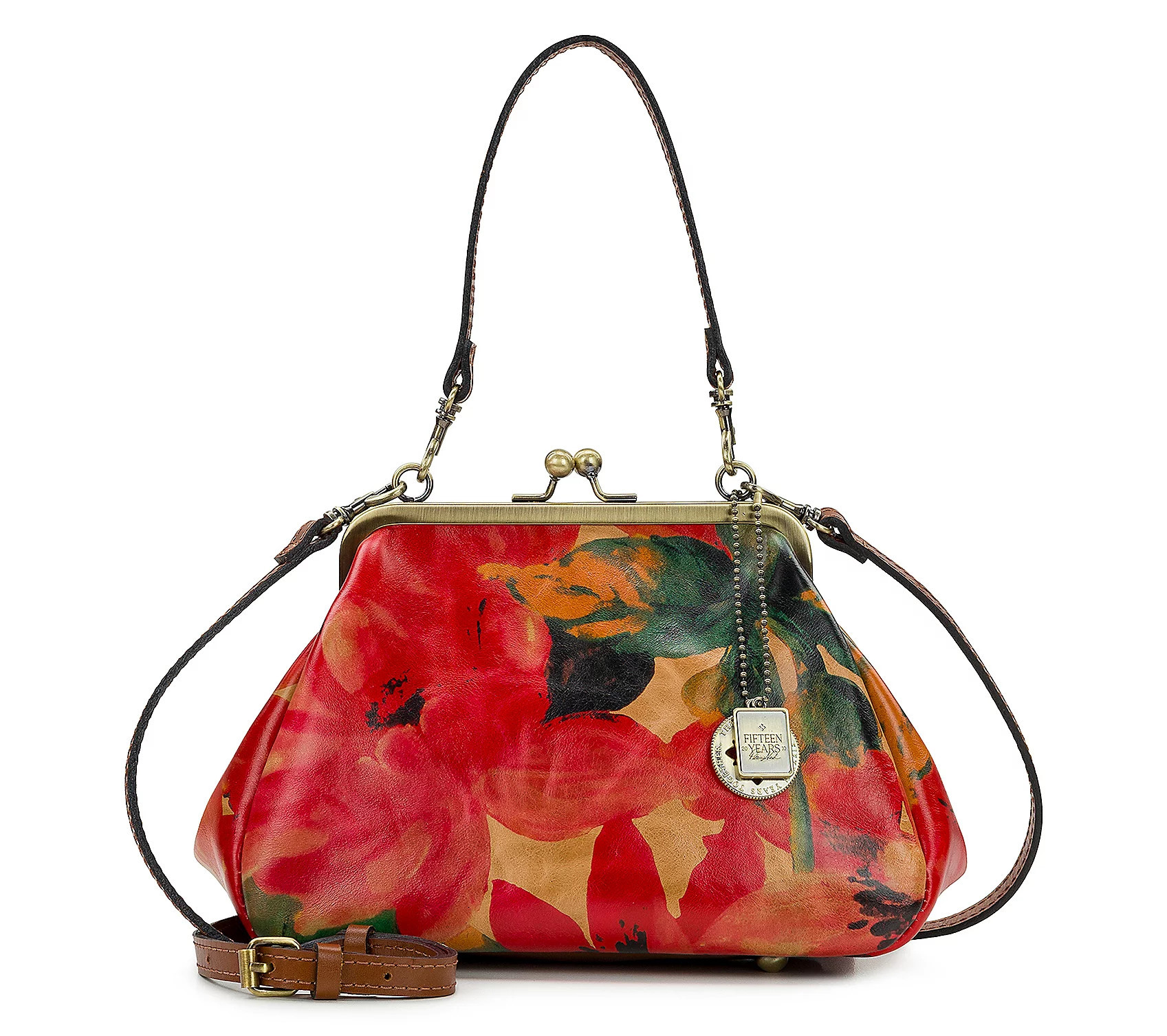 Patricia Nash Annie Frame Crossbody in Spring M ulti Leather | QVC