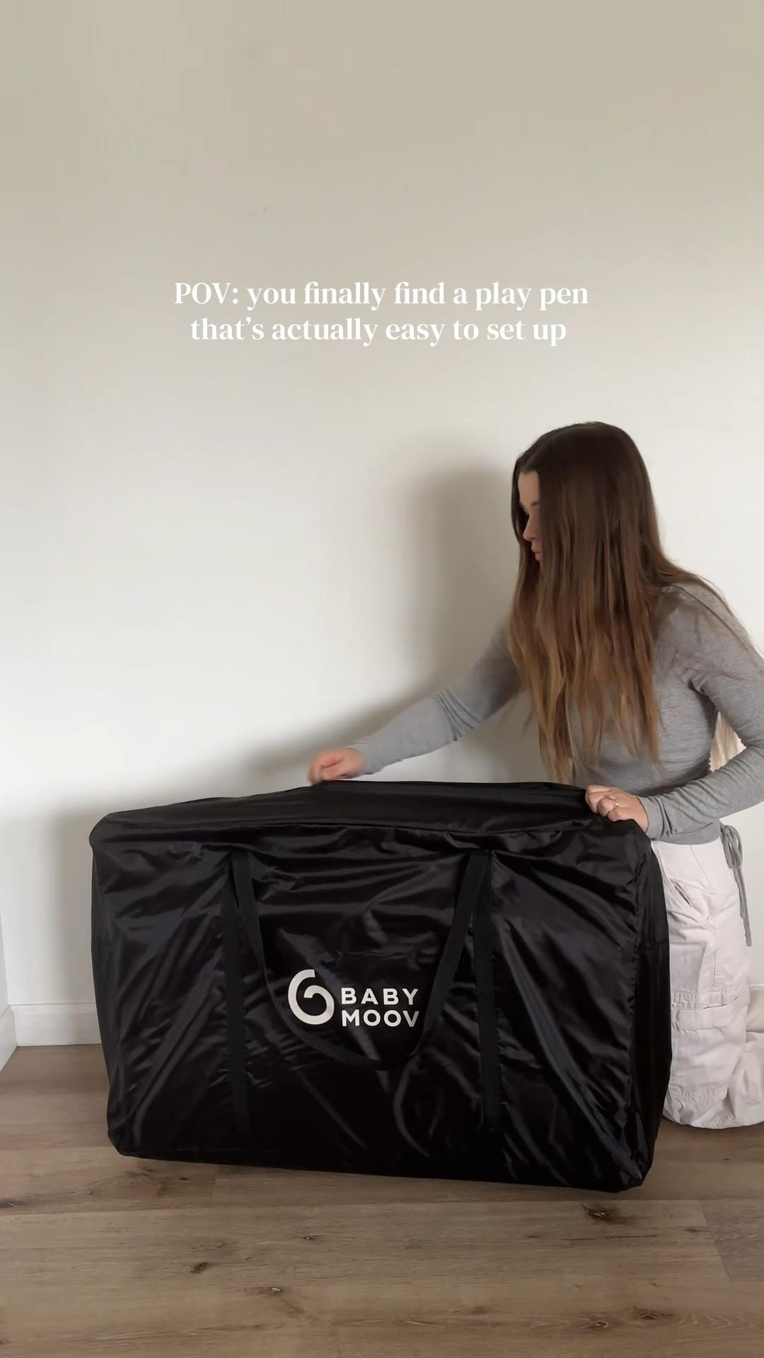 So easy to set up and take down #travelcrib #packnplay #playyard #babymoov