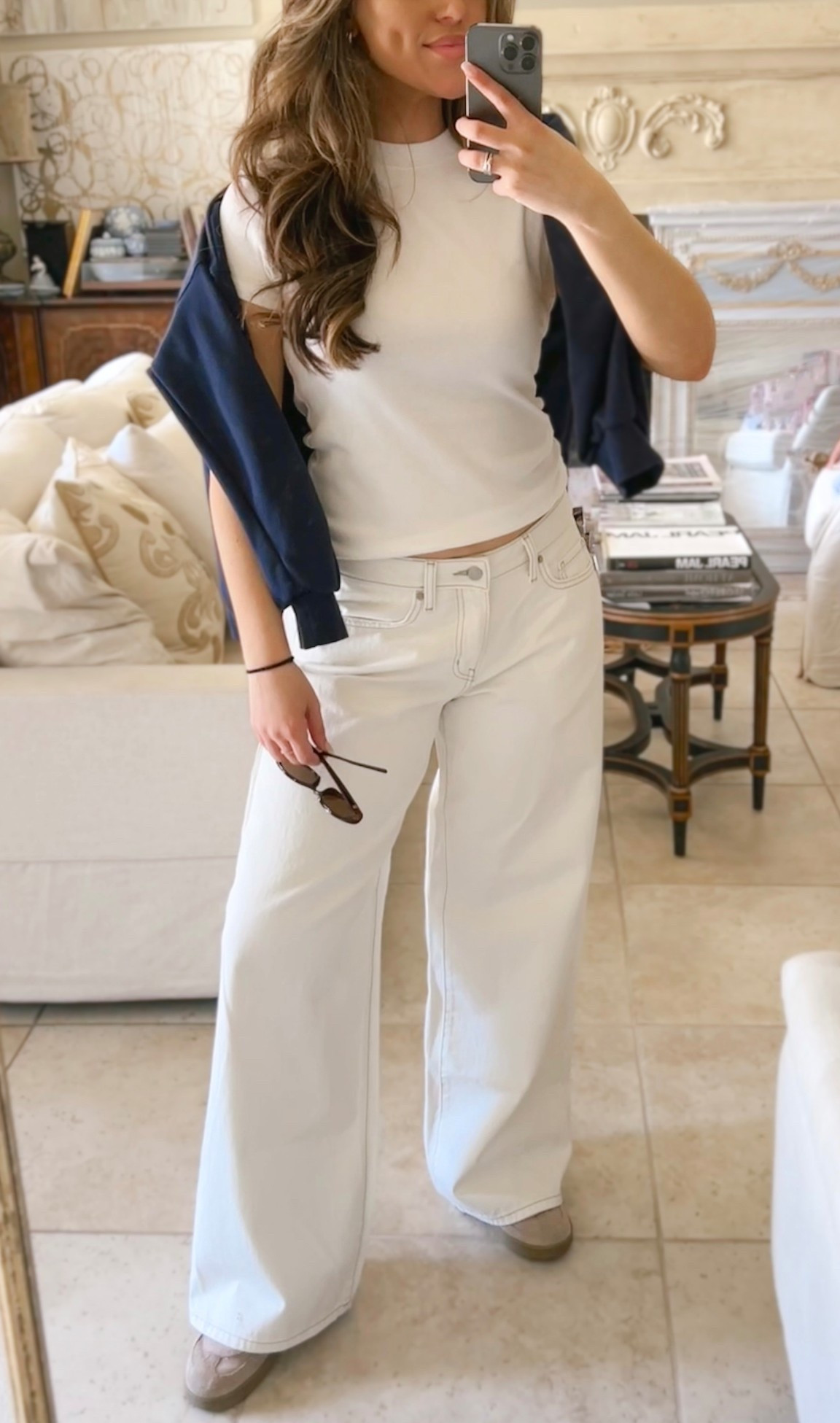 Off white low rise jeans — only $32!!