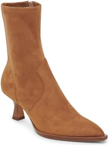 VOMIRA Ankle Boots for Women Pointy Toe Stacked Kitten Heels Black Boots for Women Side Zipper Le... | Amazon (US)