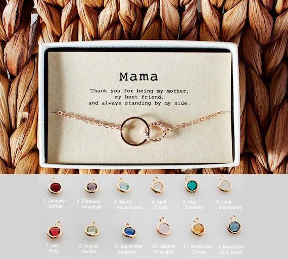 Mama Necklace • Mom's Birthstone Necklace • Mother's Day Gift • Personalized Necklace For M... | Etsy (US)