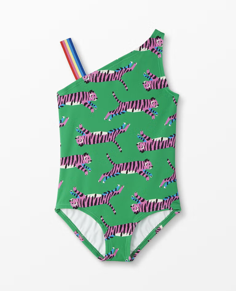 Recycled Sunblock Asymmetrical One Piece Suit | Hanna Andersson