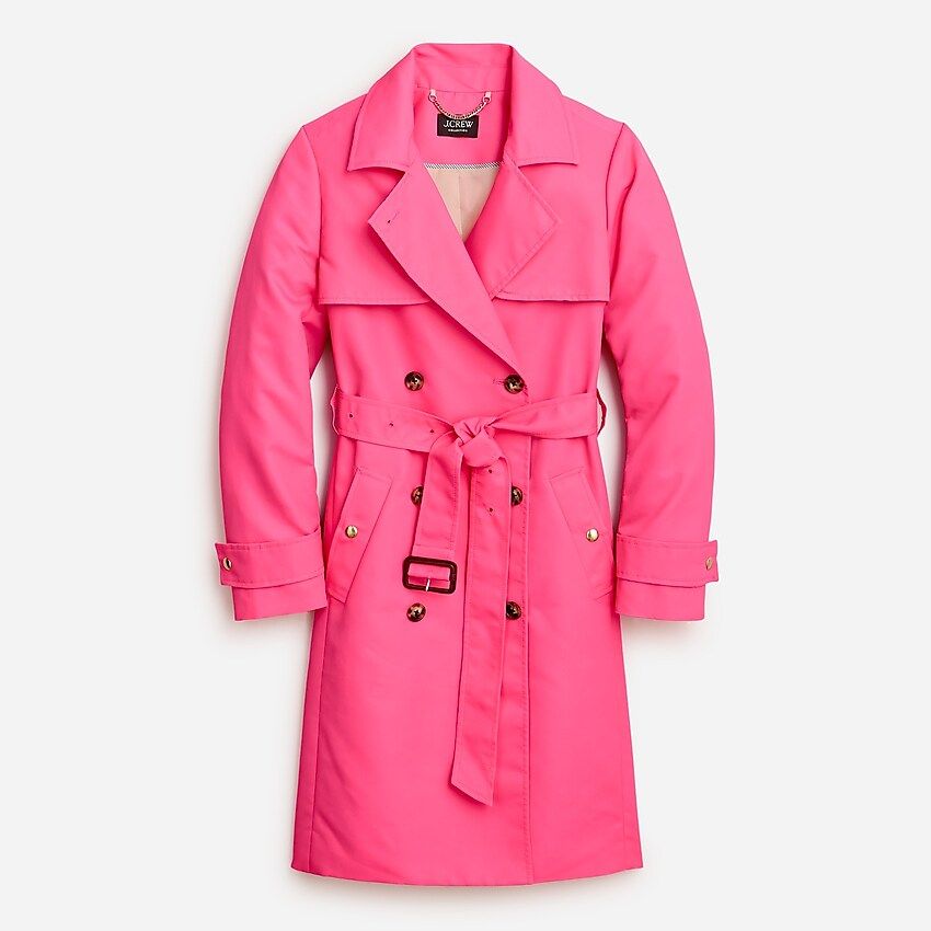 Collection new Icon trench coat in lightweight shiny nylon | J.Crew US