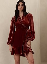 Aida Velvet Wrap Dress | Banana Republic (US)