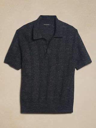 Giorgio Linen-Cotton Sweater Polo | Banana Republic (US)