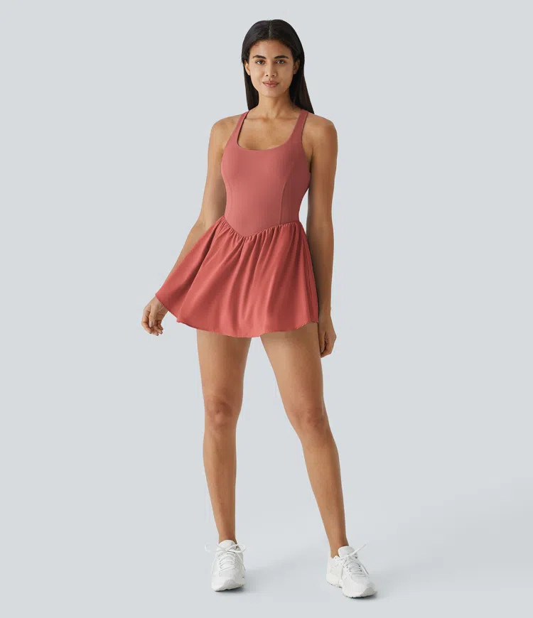 Women’s Breezeful™ Backless Corset 2-in-1 Pocket Mini Quick Dry Flowy Pickleball Active Dress... | HALARA