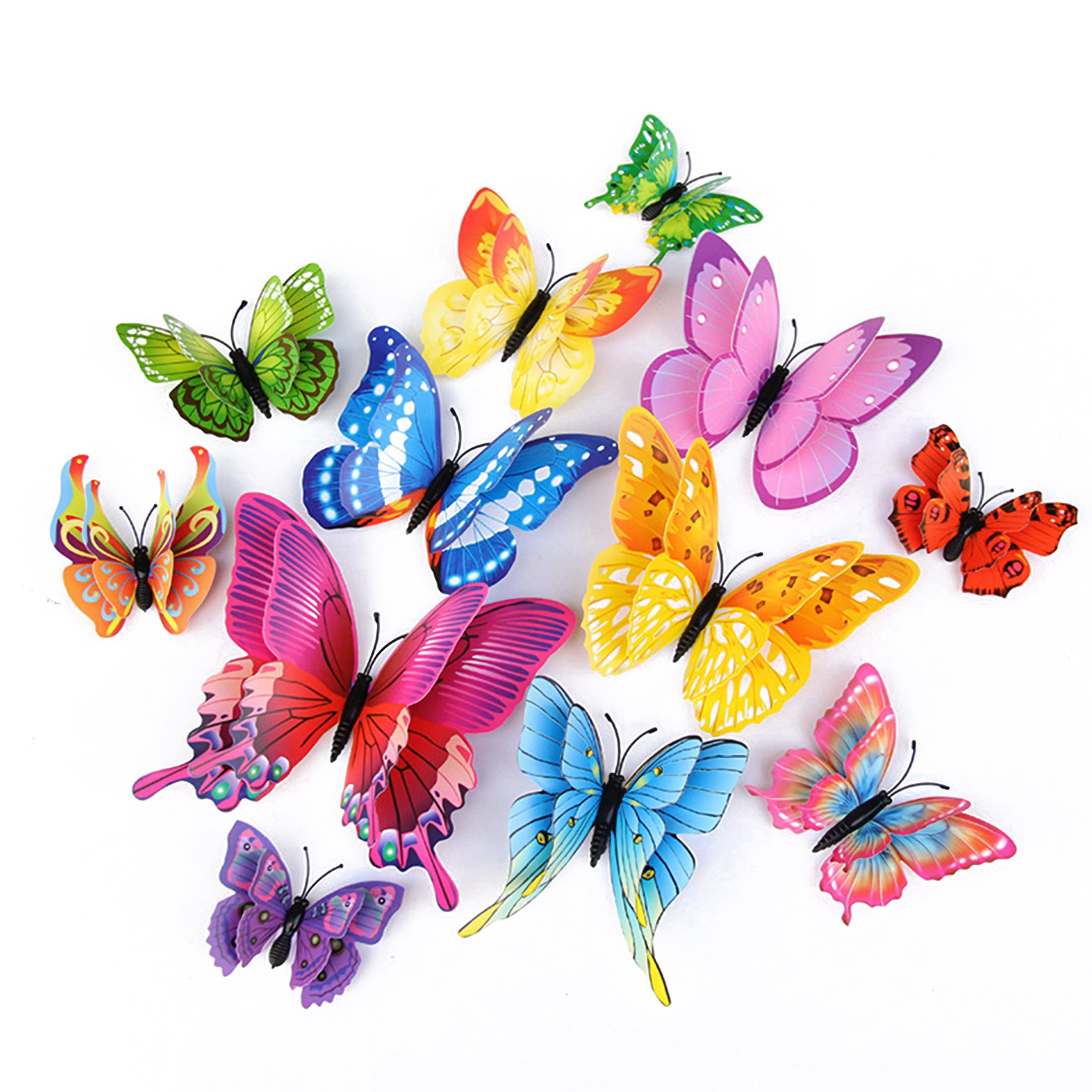 Butterfly Wall Decor 24/48 PCS, 3D Butterflies Stickers for Party Decorations with Magnets(Colorf... | Amazon (US)