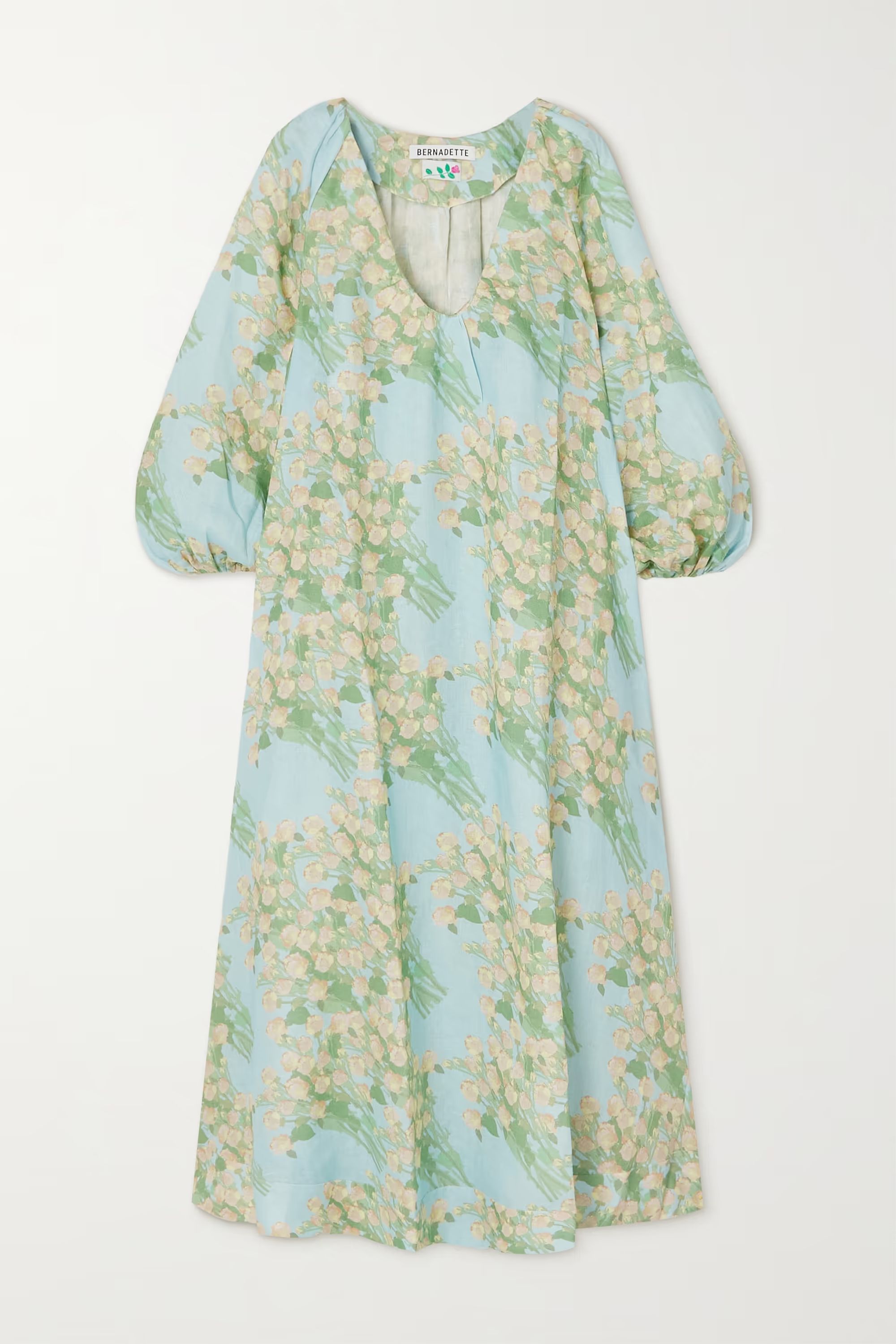 Blue Georgette floral-print linen … curated on LTK