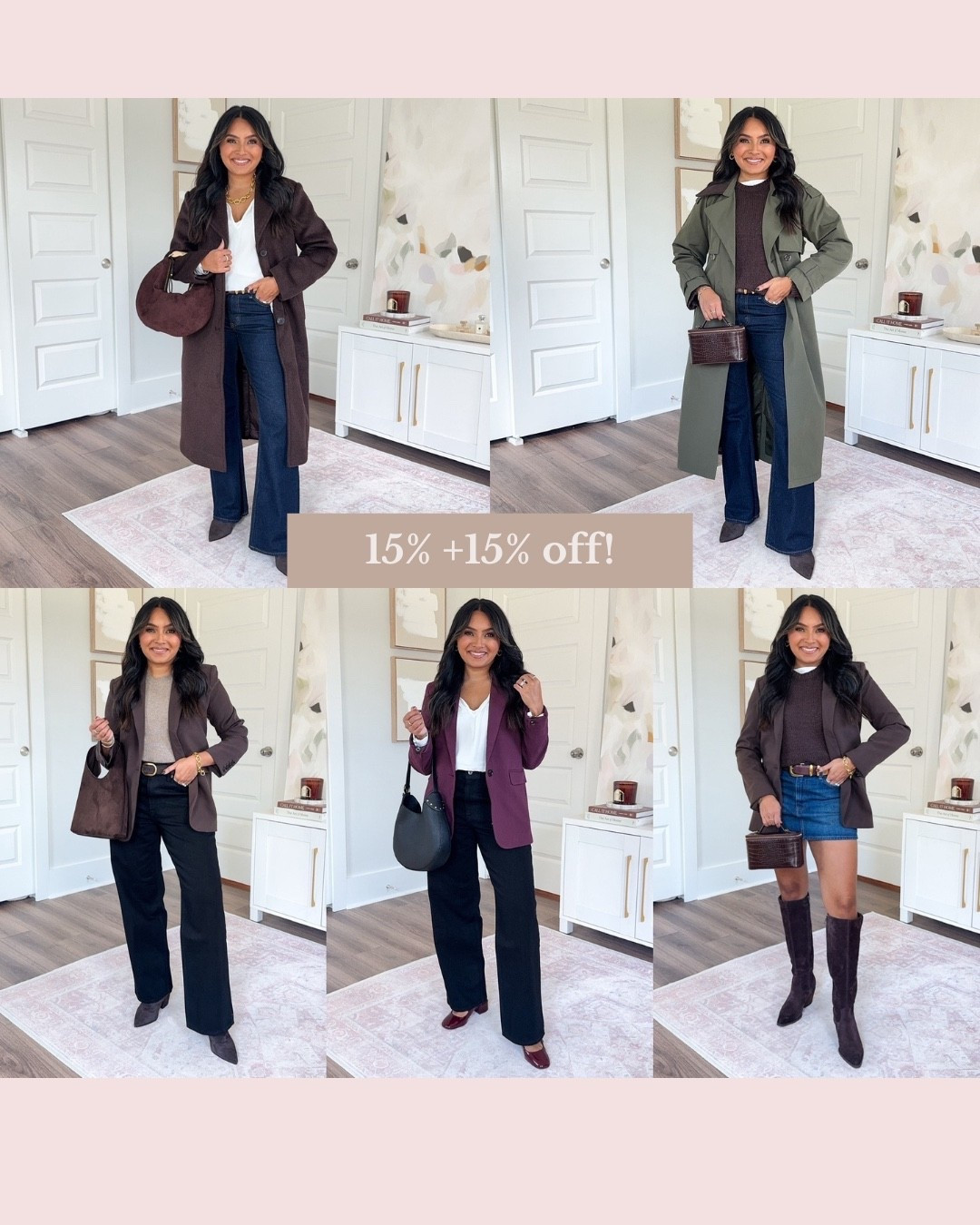 STACKABLE CODE: code AFFLEECE for 15% off on top of their current sale!
For reference: I’m 5’0, 32b bra size, and 2/26 in bottoms, pear shaped. 
*Everything I share is unaltered! TTS means true to size.

Brown dark coffee coat size xs petite TTS
White cream long sleeve top size xxs TTS
Mid rise bootcut jean in dark rinse color size 26 short TTS
Brown and gold belt size xs TTS - I use the last hole on this belt so size up if you want more room!
Dark brown boots size 5.5 TTS

Green grape leaf color trench coat size xs petite TTS
White tank size xs TTS
Brown dark coffee sweater size xxs TTS
Brown and gold belt size xs TTS - I use the last hole on this belt so size up if you want more room!
Mid rise bootcut jean in dark rinse color size 26 short TTS
Dark brown boots size 5.5 TTS

Brown dark coffee blazer size xxs regular TTS
Light brown sweater size xxs TTS
Dark brown size 27”-31” TTS
No fade black color high rise loose jean size 26 short TTS
Dark brown boots size 5.5 TTS

Burgundy red wine color blazer size xxs regular TTS
White cream long sleeve top size xxs TTS
No fade black color high rise loose jean size 26 short TTS
Burgundy mary jane heels size 5 TTS

Brown dark coffee blazer size xxs regular TTS
White tank size xs TTS
Brown dark coffee sweater size xxs TTS
Brown and gold belt size xs TTS - I use the last hole on this belt so size up if you want more room!
Mid rise denim mini skirt in dark color size 26 TTS
Tall brown boots in cafe noir size 5.5 TTS


petite jeans that fit
best jeans for petites
petite trench coat
petite fall coats
Abercrombie petite sizing
petite fall style
closet staples petite women
trench coat outfit fall
chocolate brown outfits
fall trench coat styling
elevated fall workwear
weekend chic outfits
versatile fall pieces
coats styled multiple ways
Abercrombie fall try-on
Abercrombie fall haul
Abercrombie sale finds
Abercrombie discount code
Abercrombie 25% off
best fall sales 2025
Petite 5’0 Fashion
Rachel Miranda Blog
Honeysweetpetite
Honey Sweet Petite