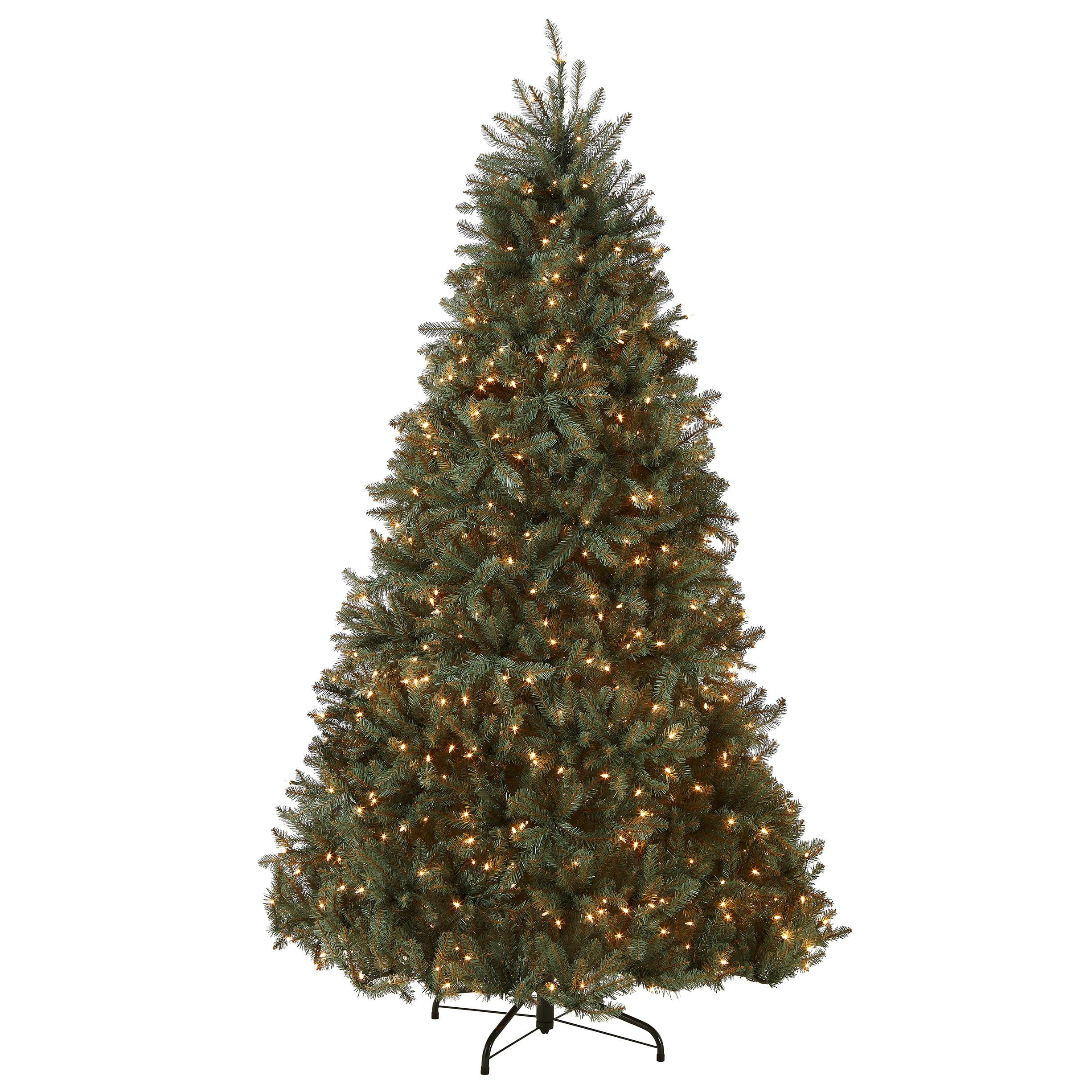 National Tree Company Pre-Lit Artificial Full Christmas Tree, Blue, Dunhill Fir, White Lights, In... | Amazon (US)