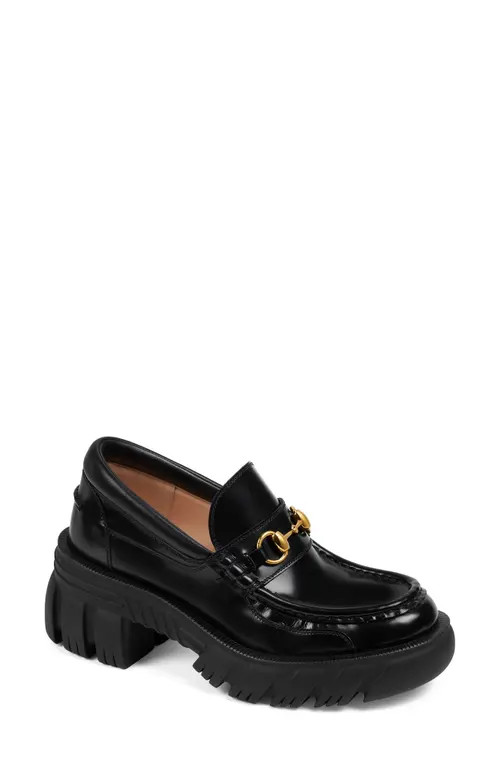 Gucci Romance Horsebit Loafer in Nero/Nero at Nordstrom, Size 11Us | Nordstrom