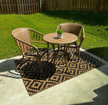 Description: backyard patio oasis on a budget / Walmart / Better Homes and Garden / Amazon outdoor rug 

#LTKSeasonal #LTKhome