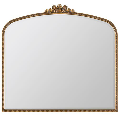 Bridgitte Mantel Wall Mirror - Antiqued Gold | Dressing Mirror, Vanity Mirror - Functional, Aesthetic | One Kings Lane