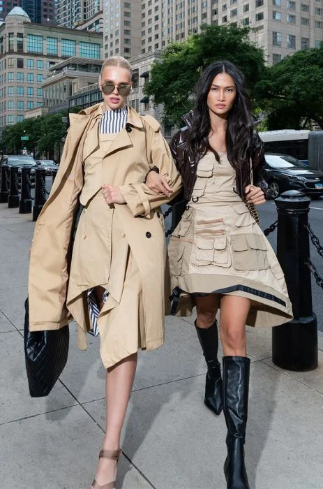 FALL FORWARD HIGH LOW TRUMPET SKIRT IN MULTI | AKIRA