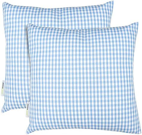 Jennice House Pillow Covers, Home Decorative Square Throw Pillow Case Pure Cotton Plaids Pillow C... | Amazon (US)