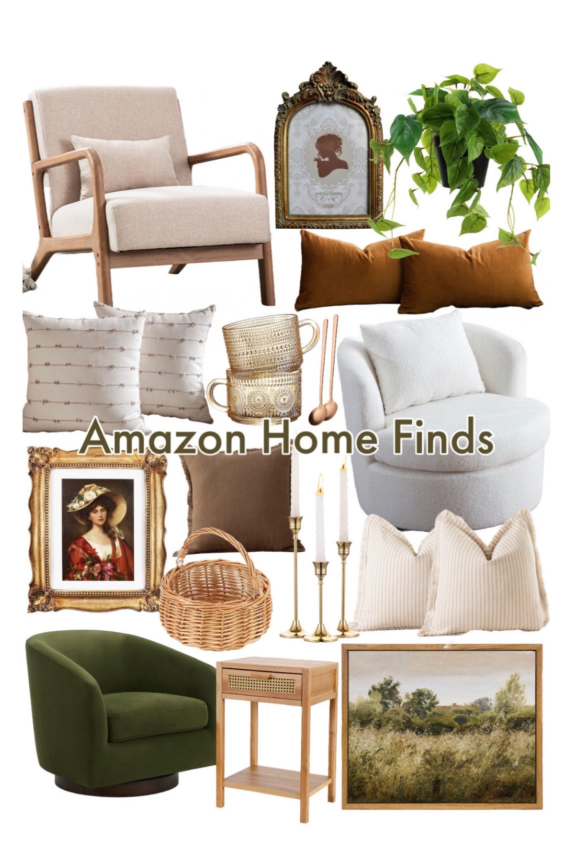 Amazon home decor. Amazon finds. Earth tones. Cozy home. Cozy finds. Wall art. Swivel chairs. Throw pillows. 

#LTKstyletip #LTKhome