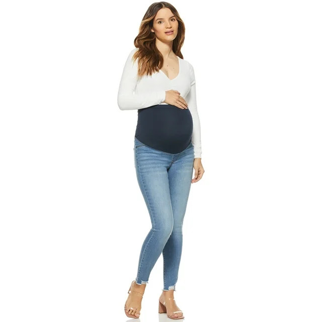 Sofia Jeans by Sofia Vergara Women's Maternity Rosa Curvy Jeans with Full Belly Band | Walmart (US)