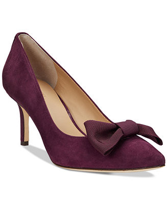 Lauren Ralph Lauren Women's Lanette Pointed-Toe Bow Pumps - Macy's | Macy's
