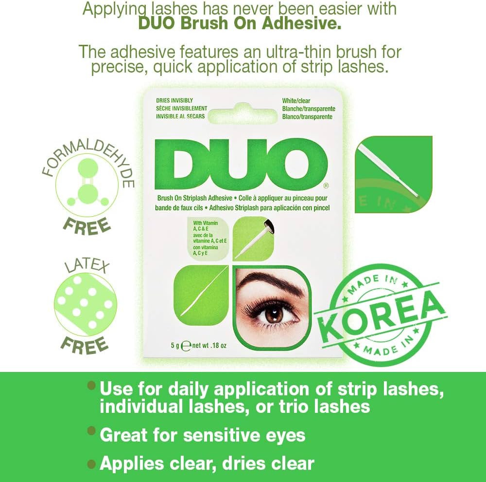 Amazon.com: DUO Brush-On Clear Lash Glue \u2013Waterproof Strip Lash Adhesive with Vitamins A, C ... | Amazon (US)