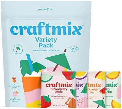 Craftmix Cocktail Mixers Variety Pack Mai Tai Margarita Mule Paloma Flavors Gift Travel Kit Skinn... | Amazon (US)