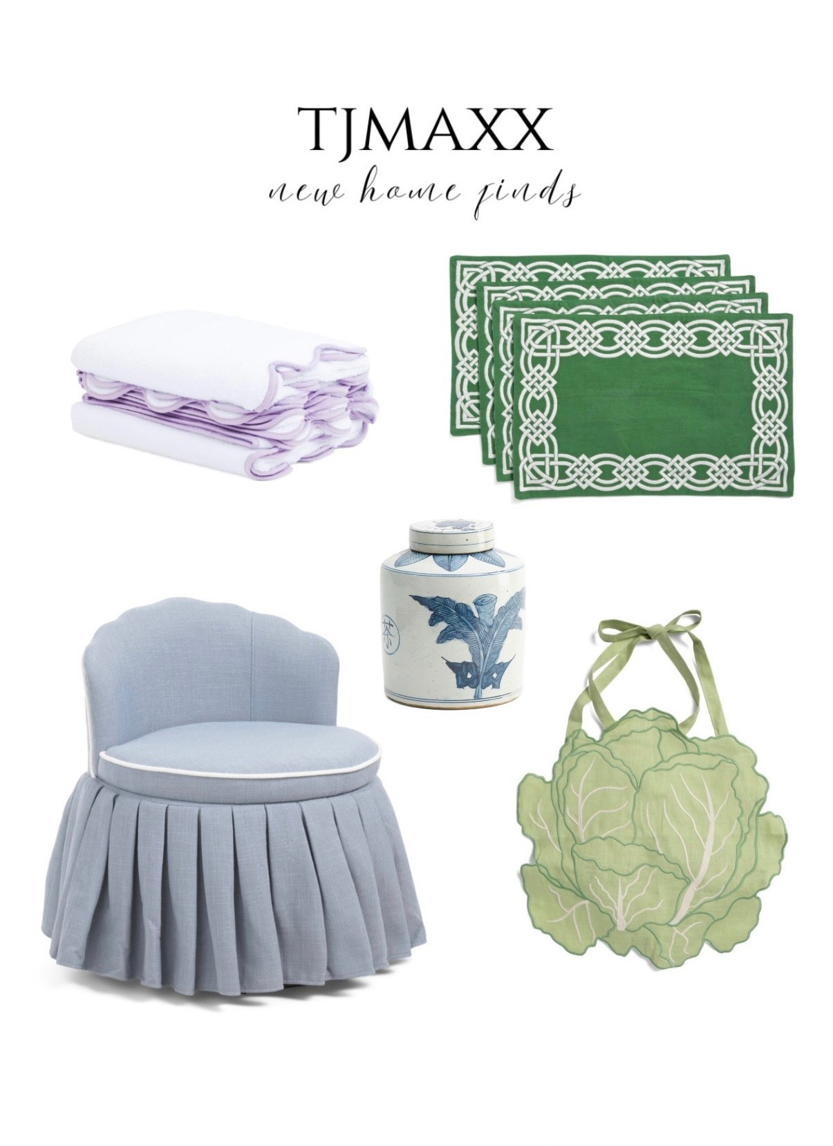 Tjmaxx & Marshalls new arrivals home decor deals ruffle chair scalloped towels 

#LTKSaleAlert #LTKHome