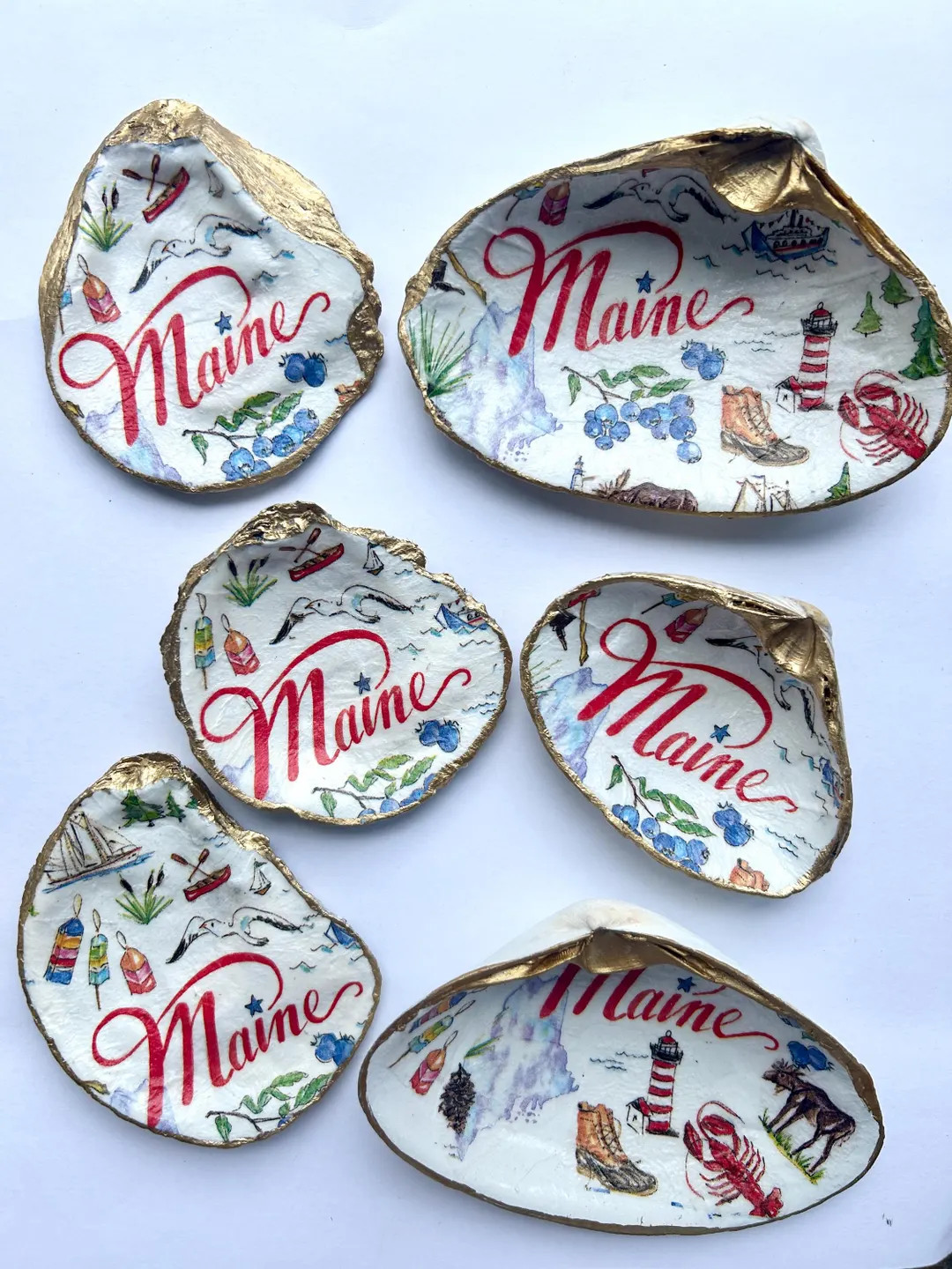 Maine-themed Decorative Shell for Gifts, Bachelorette Party Favors, Host Gifts, Beach-themed Deco... | Etsy (US)