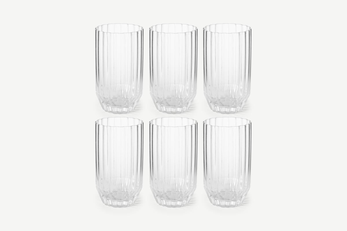 HomeKücheGläser & Flaschen6 x Hollie Highball-Gläser, Klar | Made.com DE/AT