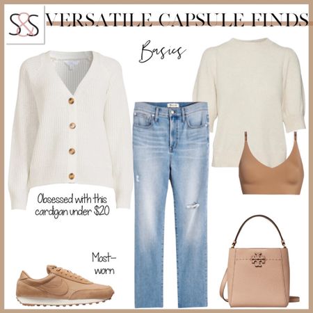 Walmart cardigan and puff sleeve top perfect for vacation or workwear with Nike sneakers and Tory Burch bag

#LTKstyletip #LTKshoecrush #LTKunder100