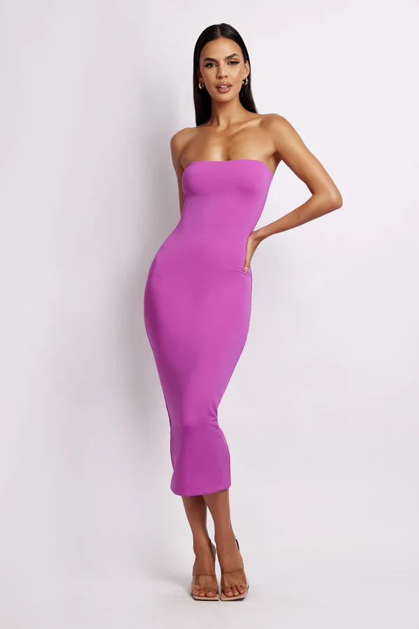 Cassidy Strapless Midi Dress - Violet | Meshki (APAC)