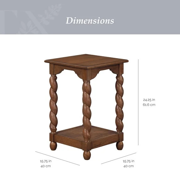 My Texas House Lewis End Table, Warm Brown | Walmart (US)