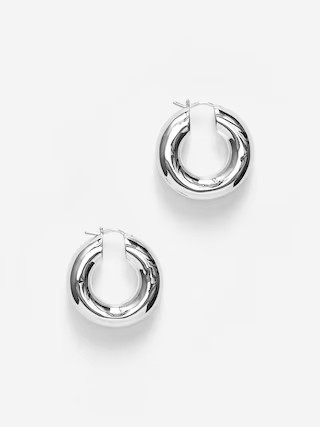 Silver-Plated Hoop Earrings | Arket EU